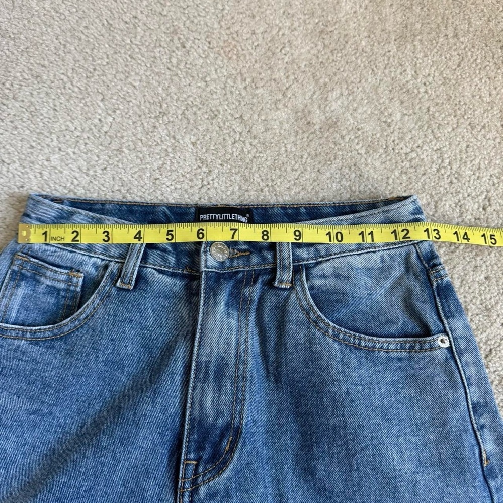 Vintage Wash Pretty Little Thing Split Hem Jeans - Picture 7 of 8